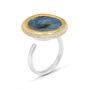 Large Round Blue Reef Adjustable Ring, thumbnail 4 of 7