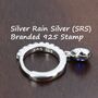 Tiny Cz Dangle Huggie Hoop In Sterling Silver, thumbnail 3 of 12