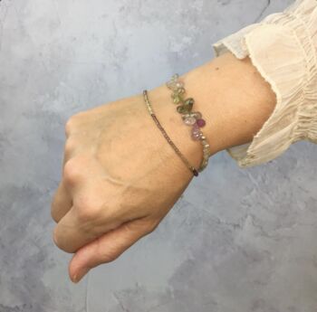 Multi Colour Skinny Sapphire Bracelet, 3 of 11