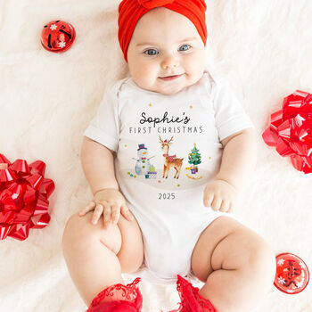 Personalised Baby’s First Christmas Gift Bodysuit, 4 of 6