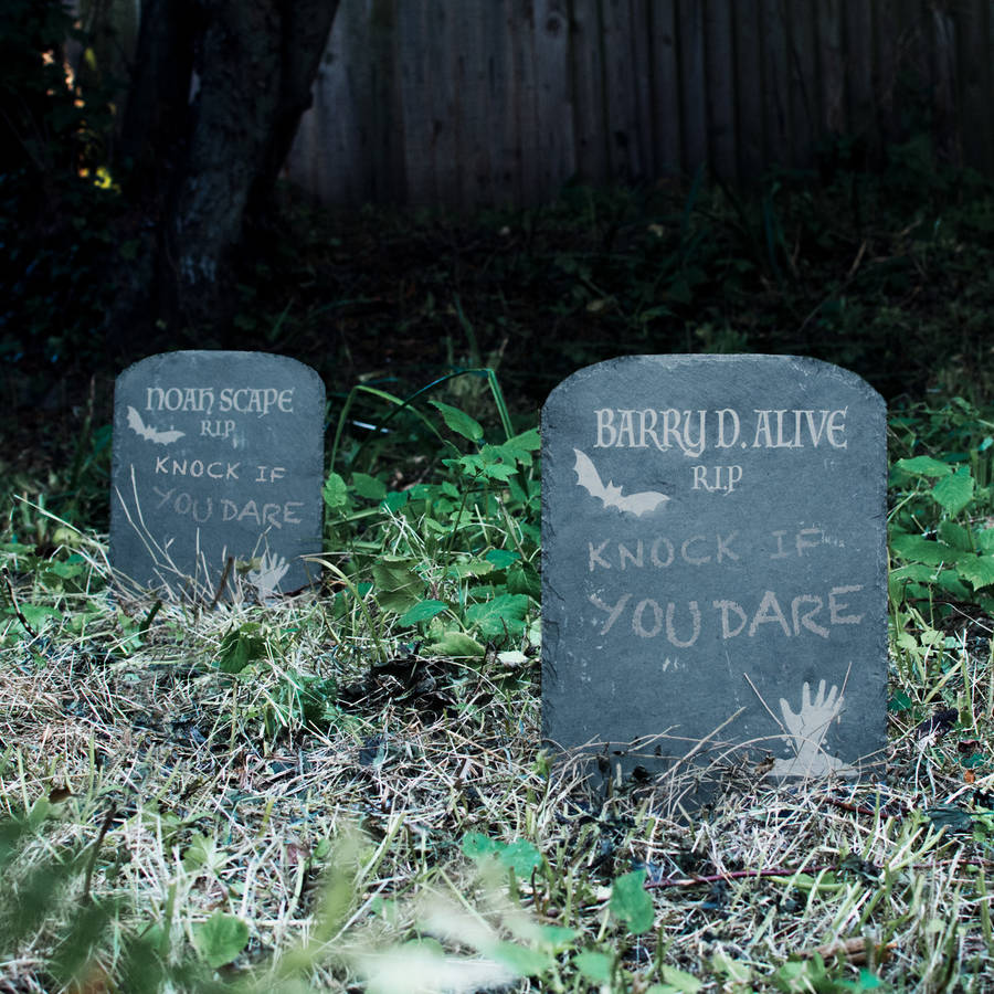 halloween tombstone decorations