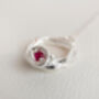 Ruby And Recycled Silver Necklace July Birthstone, thumbnail 5 of 9