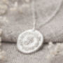 Sterling Silver Botanical Initial Necklace, thumbnail 2 of 8