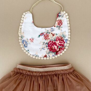 Reversible Bib Set Of Three In Rose Dreams Collection, 4 of 8