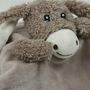 Donkey Finger Puppet Soother With Engraved Heart, thumbnail 3 of 5