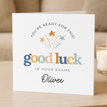 Motivational Exam Good Luck Personalised Card, 2 of 8