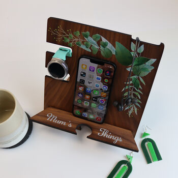 Printed Sage Botanical Accessories And Phone Holder, 4 of 12
