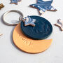 Personalised Pisces Star Sign Leather Keyring, thumbnail 3 of 7