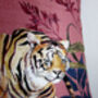 Vegan Suede Watercolour Tigra Cushion 60x60cm, thumbnail 2 of 2