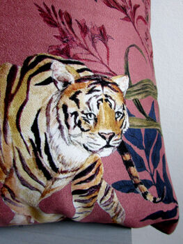 Vegan Suede Watercolour Tigra Cushion 60x60cm, 2 of 2