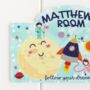Outer Space Personalised Children's Door Sign, thumbnail 2 of 4