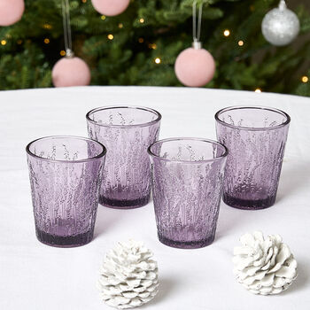 Embossed Heather Blooms Luxury Glassware, 3 of 7