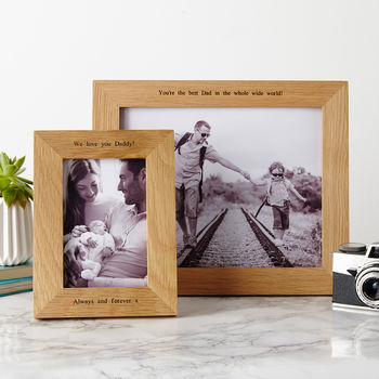 Personalised Oak Wedding Photo Frame, 7 of 12