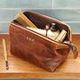 Personalised Distressed Leather Wash Bag, thumbnail 2 of 6