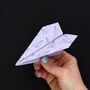 Foiled Paper Plane, Personalised Anniversary Card, thumbnail 2 of 8