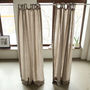 Linen Stone Washed Curtains With Ties, thumbnail 1 of 10