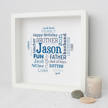 Personalised Birthday Word Art Gift For Him, 4 of 5