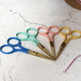 Cute And Colourful Embroidery Scissors With Gold Blades, thumbnail 8 of 9