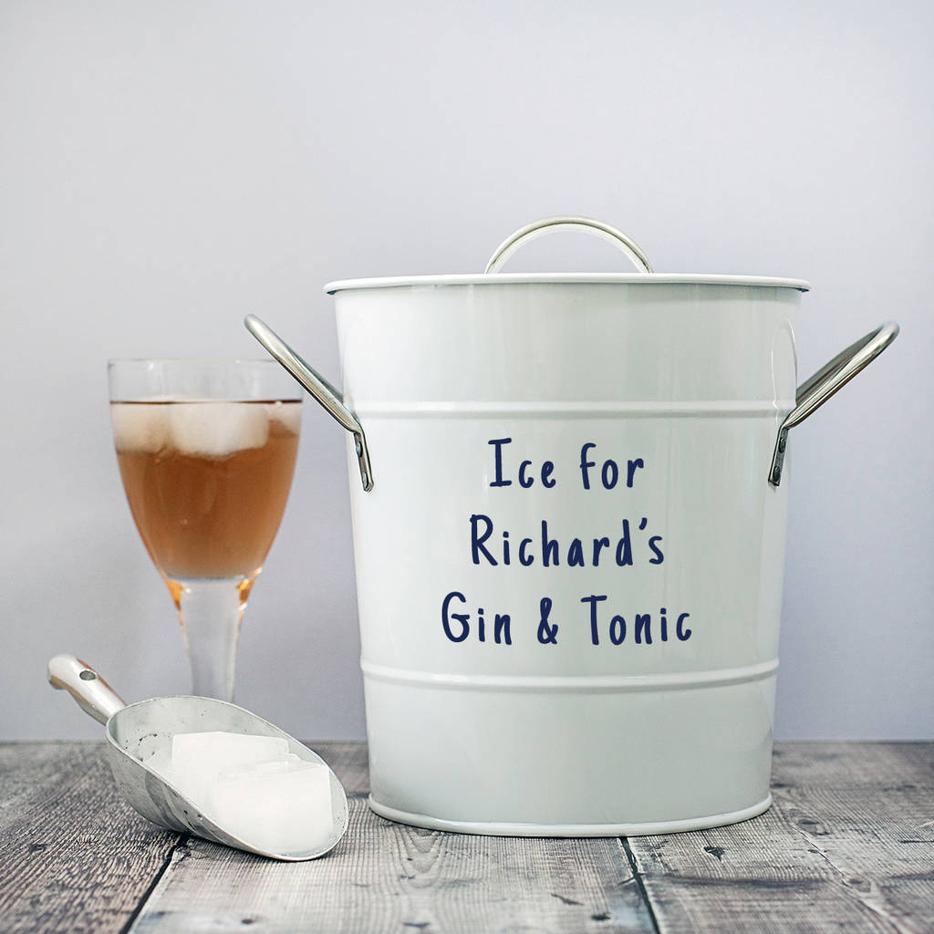 Personalised White Ice Bucket By Jonny's Sister