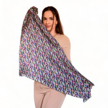 Brush Strokes Large Square Silk Scarf, 3 of 6