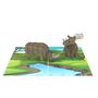 You Make Me Horny! 3D Rhinos Pop Up Silly Funny Anniversary Love Card, thumbnail 2 of 9