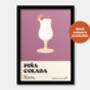 Pina Colada Cocktail Print, thumbnail 3 of 7