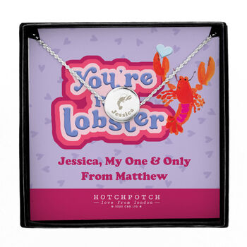 Personalised Youre My Lobster Necklace And Box, 5 of 5