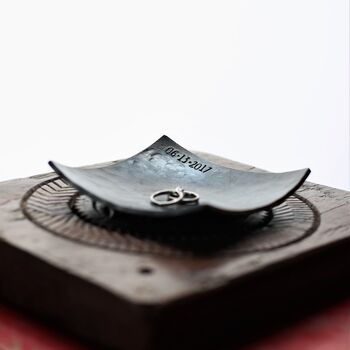 Fathers Day Gift Personalised Iron Cufflink Dish. Choice Of Two Designs, 4 of 11