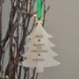 Personalised Wooden Baby's First Christmas Tree Bauble, thumbnail 2 of 3