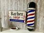 50cm French Metal Barbershop Sign – Vintage Plaque, thumbnail 1 of 8