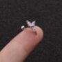 Screw Back Gold And Silver Stud Earring For Her, thumbnail 4 of 9