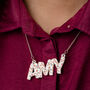Personalised Festive Christmas Candy Cane Name Necklace, thumbnail 1 of 4