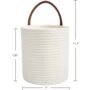 Pack Of Two Modern White Cotton Rope Hanging Baskets, thumbnail 2 of 4