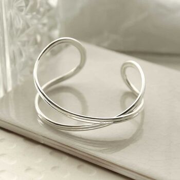 Sterling Silver Oval Loop Bangle, 5 of 6