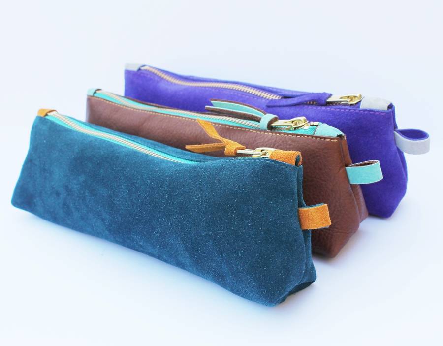 Suede Pencil/ Make Up Case By Velveteen Hound and Home ...
