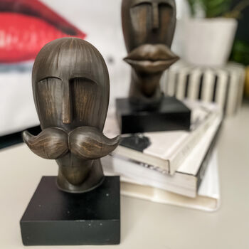 Lips And Moustache Bookends, 2 of 5