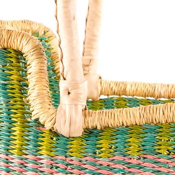 Muna: Pastel Pink, Mint And Blue Woven Moses Basket, 4 of 7