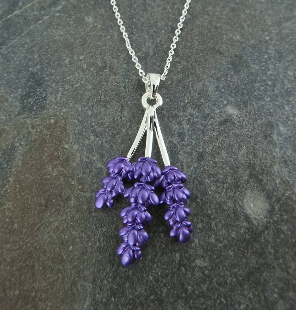 Lavender Flower Pendant Necklace By At London Jewels ...