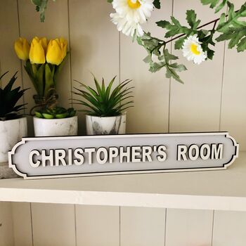 Personalised Children's Bedroom Name Road Sign, 5 of 9