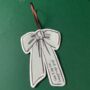 Personalisable Hand Stitched Bow Decoration, thumbnail 3 of 6