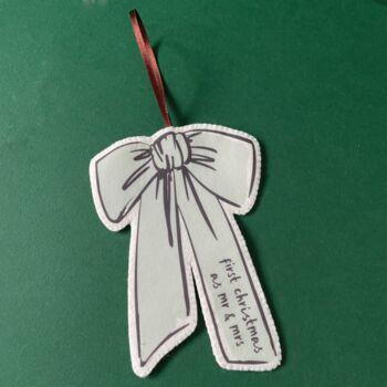 Personalisable Hand Stitched Bow Decoration, 3 of 6