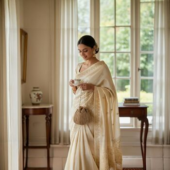 Gold Beaded Handcrafted Potli Bag/Wrist Bag, 2 of 9