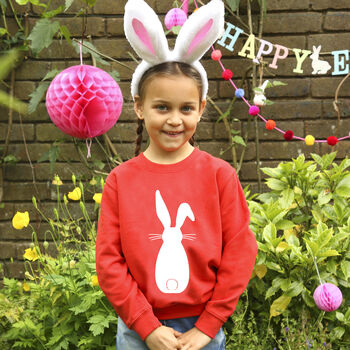 Easter Children's Bunny Rabbit Sweatshirt Jumper, 2 of 7