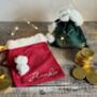 Personalised Small Velvet Christmas Santa Sack, thumbnail 1 of 3