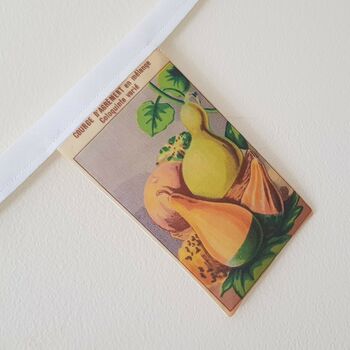 French Vegetable Seed Packet Fabric Bunting, 7 of 9