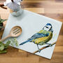 Inky Blue Tit Glass Worktop Saver, thumbnail 6 of 6