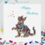50th Birthday Butterfly Blue Hydrangea Card, Not 3D, thumbnail 7 of 12