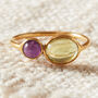 Amethyst And Peridot Double Stone Stacking Ring, thumbnail 6 of 12