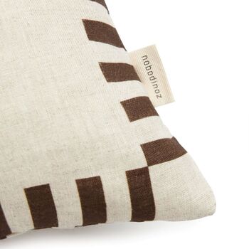 Vibes Square Cushion In French Linen, 3 of 3