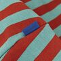 Bliss Kids Long Beanbag Red Teal Green Stripes, thumbnail 3 of 4